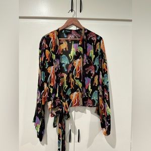 The Kooples, wrap blouse.